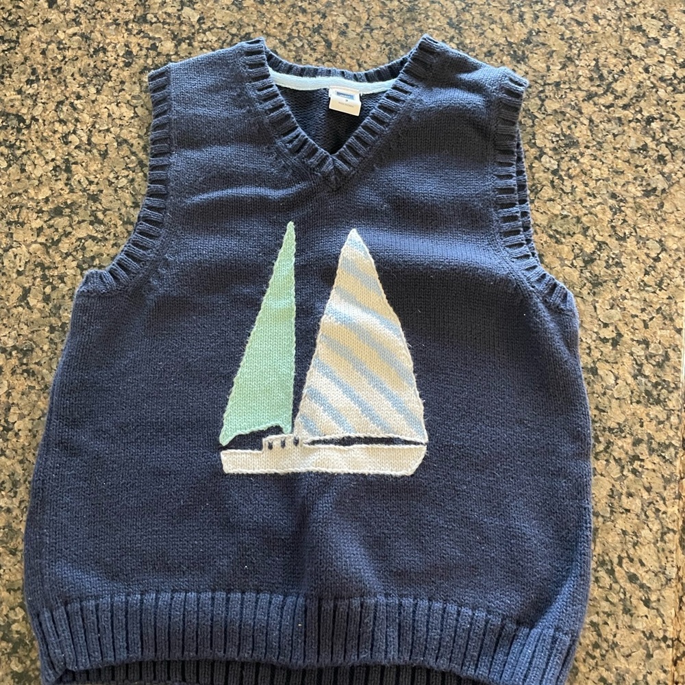 Janie and Jack sailboat sweater vest